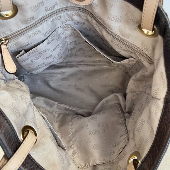 Michael Kors Bronze Leather Tote Shoulder Bag - Preowned - Picture 8 of 12